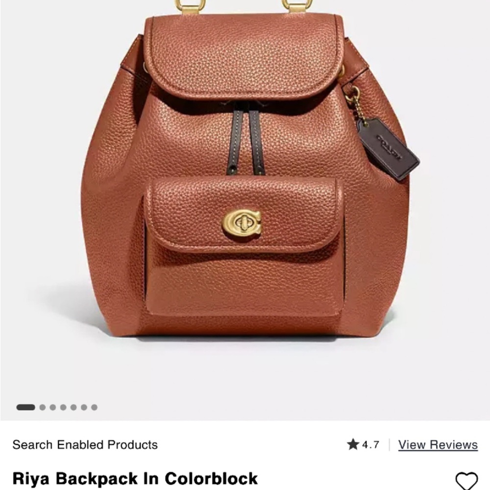 NWT Coach Ryia Colorblock Backpack - Picture 4 of 16